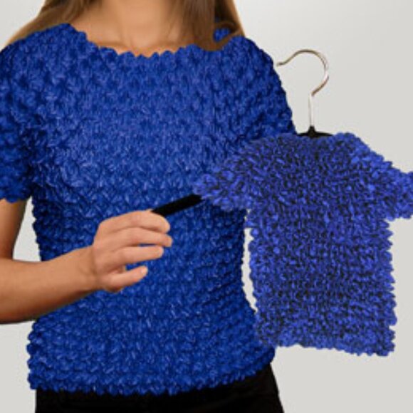 NWOT Vintage Magic Bubble Popcorn Crinkle top and cardigan (OS) - Picture 5 of 5